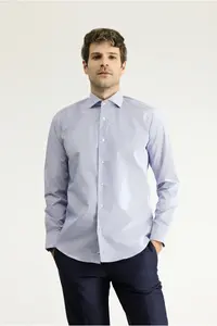 Kiğılı Long Sleeve Slim Fit Slim Fit Non Iron Classic Patterned Cotton Shirt - Image 3
