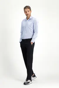 Kiğılı Long Sleeve Slim Fit Slim Fit Non Iron Classic Patterned Cotton Shirt - Image 2