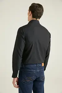 D'S Damat Ds Damat slim Fit Black Nano Resort Shirt - Image 4