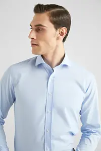D'S Damat Ds Damat slim Fit Blue Nano Resort Shirt - Image 2