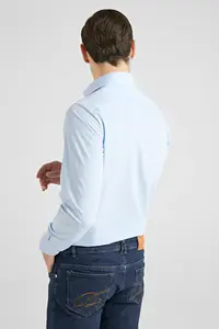 D'S Damat Ds Damat slim Fit Blue Nano Resort Shirt - Image 4