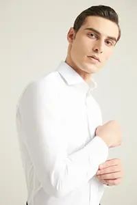 D'S Damat Ds Damat slim Fit White Nano Resort Shirt - Image 2