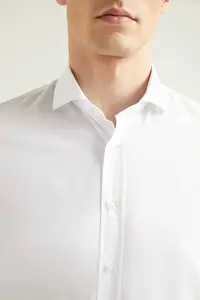 D'S Damat Ds Damat slim Fit White Nano Resort Shirt - Image 3