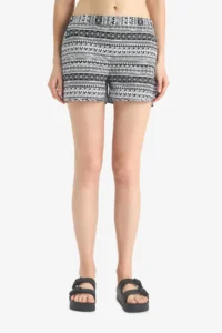 DeFacto T5232 Black Ethnic Patterned Swim Shorts-Fall OF Love