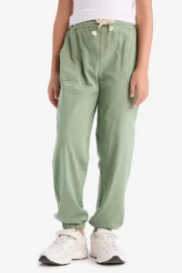 DeFacto  Green Elastic Waist Pocket Jogger Sweatpants Girl - Image 4
