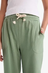 DeFacto  Green Elastic Waist Pocket Jogger Sweatpants Girl - Image 5
