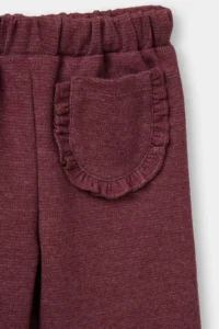 DeFacto  Claret Red Baby Girl Trousers with Elastic Waist - Image 2
