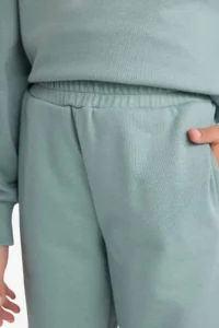 DeFacto Y1226 Green Girl's Standard Fit Basic Flat Waist Elastic School Jogger Sweatpants - Image 6