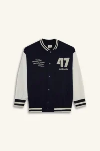DeFacto F4550 Navy Blue Boy Printed College Collar Bomber Jacket - Image 7