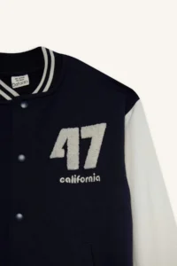 DeFacto F4550 Navy Blue Boy Printed College Collar Bomber Jacket - Image 8