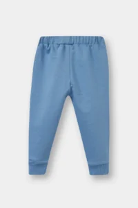 DeFacto E9270 Blue Baby Boy Printed Sweatpants with Elastic Waist - Image 3