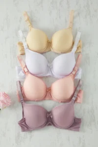 TRENDYOLMİLLA White-Multicolored 4 Sets Paket Micro Covered T-Shirt Bra Sleeveless Knitting Bra