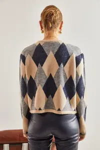 Bianco Lucci Women Baklava Patterned Knitwear Cardigan - Image 5