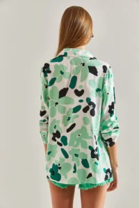 Bianco Lucci Women Kol folded Patterned Viscose Shirt - Image 3