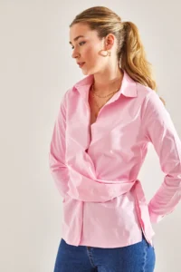 Bianco Lucci Women Yandan buttoned Shirt - Image 2