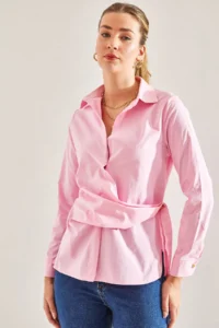 Bianco Lucci Women Yandan buttoned Shirt - Image 4