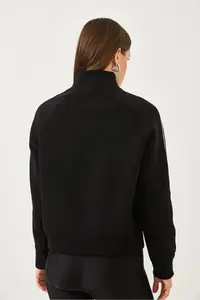 Bianco Lucci Women's Half Zipper Oversized Sweatshirt MB-53100 - Image 7