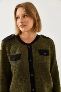 Bianco Lucci Women buttoned with pocket Cardigan 241055 - Image 6