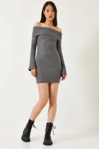 Bianco Lucci Women Madonna Collar Midi Size Dress 0202