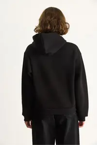 Bianco Lucci Women's Embroidered Kangaroo Pocket Hooded Loose Sweatshirt 6872 - Image 7
