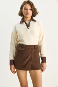 Bianco Lucci Women Bowl Mini Shorts Skirt - Image 3