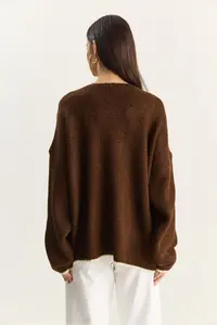 Bianco Lucci Women's Front Tie Pocket Detailed Knitwear Cardigan - Image 7