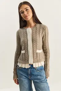 Bianco Lucci Women's Pleat Detailed Hair Knitted Knitwear Sweater - Image 5