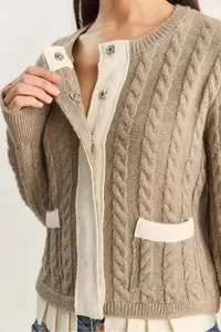 Bianco Lucci Women's Pleat Detailed Hair Knitted Knitwear Sweater - Image 7