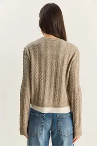 Bianco Lucci Women's Pleat Detailed Hair Knitted Knitwear Sweater - Image 8