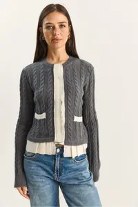 Bianco Lucci Women's Pleat Detailed Hair Knitted Knitwear Sweater - Image 2