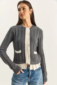 Bianco Lucci Women's Pleat Detailed Hair Knitted Knitwear Sweater - Image 3