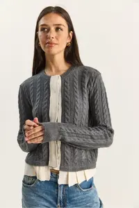 Bianco Lucci Women's Pleat Detailed Hair Knitted Knitwear Sweater - Image 4