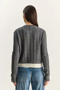 Bianco Lucci Women's Pleat Detailed Hair Knitted Knitwear Sweater - Image 7