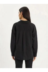 Bianco Lucci Women's Poplin Shirt with Gold Button Accessories 7508 - Image 4