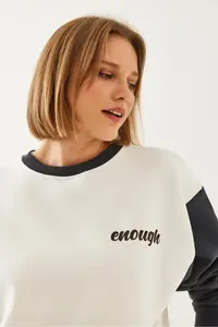 Bianco Lucci Women Printed fragmented Sweatshirt - Image 3