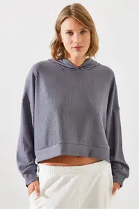 Bianco Lucci Women Ribbed Sweatshirt MBMS004 - Image 6