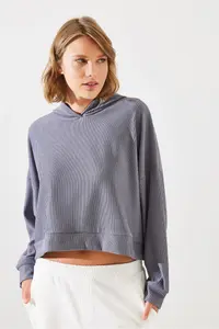 Bianco Lucci Women Ribbed Sweatshirt MBMS004 - Image 7