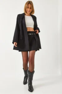 Bianco Lucci Women's Skirt Jacket Bottom Top Set MBMS055