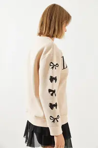 Bianco Lucci Women's Three Thread Raised London Life Graphic Printed Sweatshirt MBHS004 - Image 4