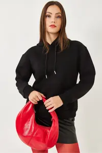 Bianco Lucci Women Kangaroo with pocket Sweatshirt MBHS012 - Image 3