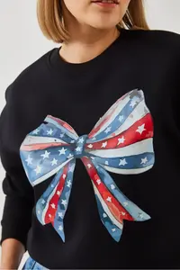 Bianco Lucci Women's Colorful Butterfly Printed Sweatshirt MBHS019 - Image 2