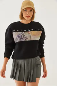Bianco Lucci Women Printed Sweatshirt MBHS020