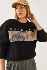 Bianco Lucci Women Printed Sweatshirt MBHS020 - Image 2