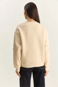 Bianco Lucci Women's Floral EVA Embroidery Three Thread Raised Sweatshirt - Image 6