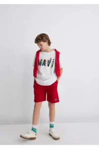 Mavi Logo Printed Rejection Shorts -70464