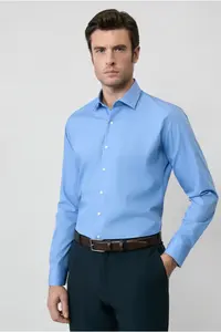 Kiğılı Long Sleeve Slim Fit Non-Iron Classic Cotton Shirt - Image 2