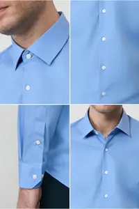 Kiğılı Long Sleeve Slim Fit Non-Iron Classic Cotton Shirt - Image 4