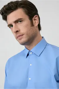 Kiğılı Long Sleeve Slim Fit Non-Iron Classic Cotton Shirt - Image 5