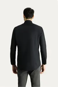 Kiğılı Long Sleeve Slim Fit Non-Iron Classic Cotton Shirt - Image 5