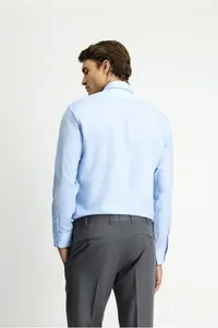 Kiğılı Long Sleeve Slim Fit Non-Iron Classic Cotton Shirt - Image 4